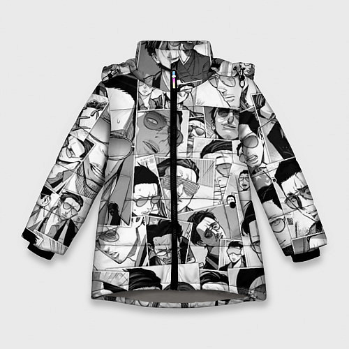 Зимняя куртка для девочки Путь домохозяина паттерн / 3D-Светло-серый – фото 1