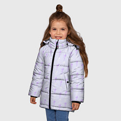 Куртка зимняя для девочки Нежная лаванда паттерн, цвет: 3D-светло-серый — фото 2