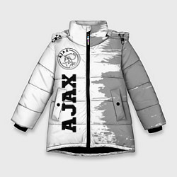 Куртка зимняя для девочки Ajax Sport на светлом фоне, цвет: 3D-черный