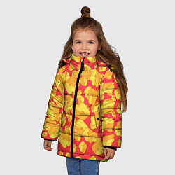 Куртка зимняя для девочки Сырная буря, цвет: 3D-красный — фото 2