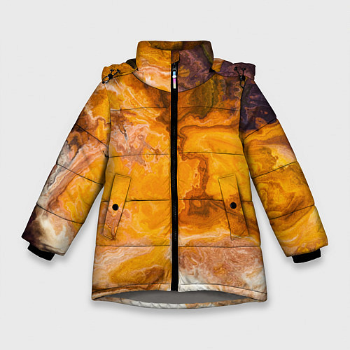 Зимняя куртка для девочки Смерч Красок / 3D-Светло-серый – фото 1