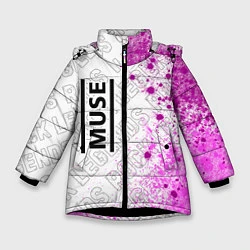 Куртка зимняя для девочки Muse Rock Legends, цвет: 3D-черный