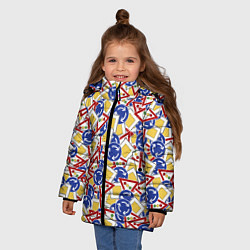 Куртка зимняя для девочки Многозначительный принт, цвет: 3D-светло-серый — фото 2