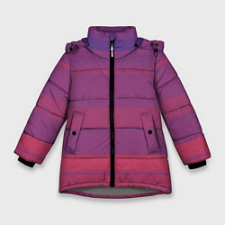 Куртка зимняя для девочки Закатные линии, цвет: 3D-светло-серый