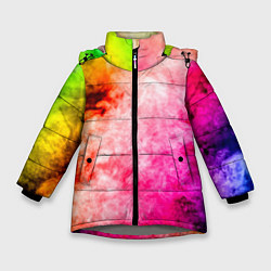 Зимняя куртка для девочки Взрыв Красок I Дым