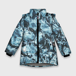 Зимняя куртка для девочки Холодная ледяная броня - Синий