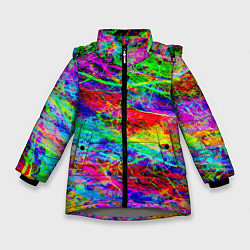 Куртка зимняя для девочки Пожар в лесу, цвет: 3D-светло-серый