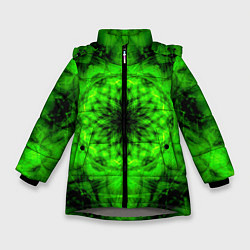 Куртка зимняя для девочки Abstract Flower, цвет: 3D-светло-серый