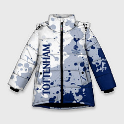Куртка зимняя для девочки Tottenham hotspur Брызги красок, цвет: 3D-черный