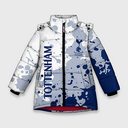 Зимняя куртка для девочки Tottenham hotspur Брызги красок / 3D-Красный – фото 1