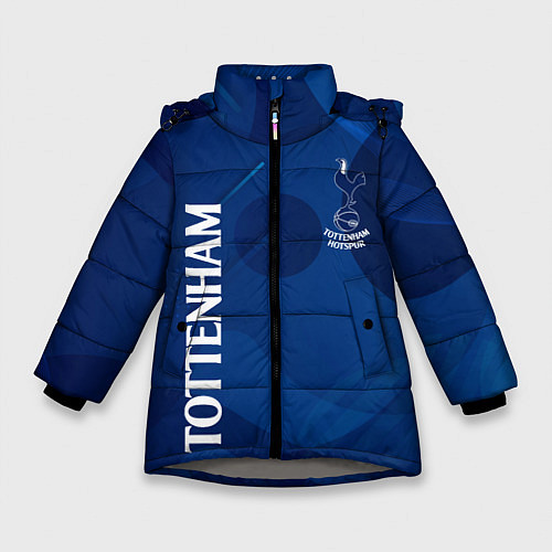 Зимняя куртка для девочки Тоттенхэм хотспур Абстракция спорт / 3D-Светло-серый – фото 1