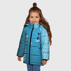 Куртка зимняя для девочки Тоттенхэм хотспур Абстракция, цвет: 3D-светло-серый — фото 2