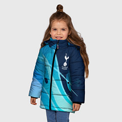 Куртка зимняя для девочки Tottenham hotspur Абстракция, цвет: 3D-светло-серый — фото 2