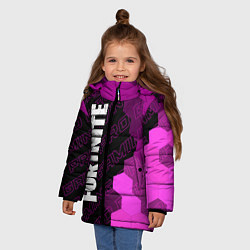 Куртка зимняя для девочки Fortnite pro gaming: по-вертикали, цвет: 3D-черный — фото 2