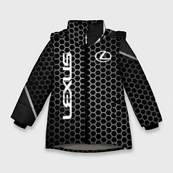 Куртка зимняя для девочки Lexus соты карбон, цвет: 3D-светло-серый