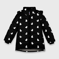 Куртка зимняя для девочки Призрачный принт, цвет: 3D-светло-серый