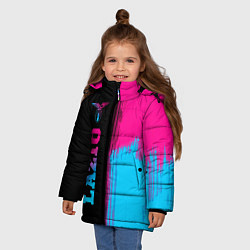 Куртка зимняя для девочки Lazio - neon gradient: по-вертикали, цвет: 3D-черный — фото 2