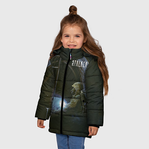 Зимняя куртка для девочки STALKER Одиночка В Коллекторе / 3D-Светло-серый – фото 3