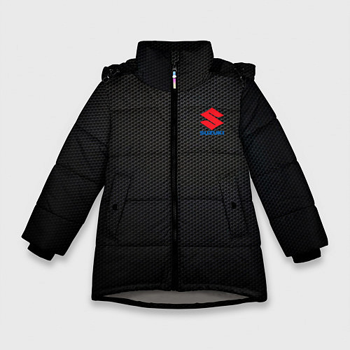 Зимняя куртка для девочки Suzuki - карбон / 3D-Светло-серый – фото 1