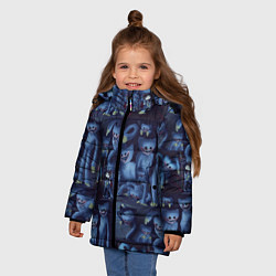 Куртка зимняя для девочки Хагги Вагги паттерн, цвет: 3D-черный — фото 2