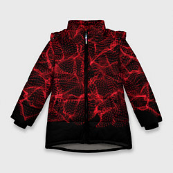 Куртка зимняя для девочки Пиксельная абстракция, цвет: 3D-светло-серый