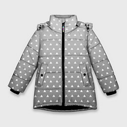 Куртка зимняя для девочки Кимоно Зеницу Агацума - Черно-белое, цвет: 3D-черный