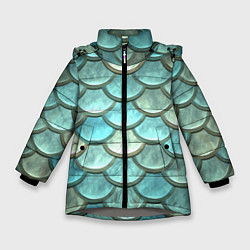 Куртка зимняя для девочки Рыбья чешуя, цвет: 3D-светло-серый