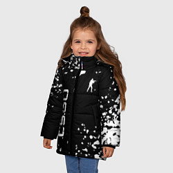 Куртка зимняя для девочки Csgo стрелялки, цвет: 3D-светло-серый — фото 2