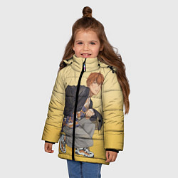 Куртка зимняя для девочки Красавчик Мафую, цвет: 3D-красный — фото 2