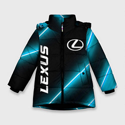 Куртка зимняя для девочки Lexus неоновые лампы, цвет: 3D-черный