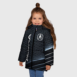 Куртка зимняя для девочки Acura карбон, цвет: 3D-черный — фото 2