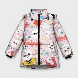 Куртка зимняя для девочки Skzoo Jinniret pattern cartoon avatar, цвет: 3D-светло-серый