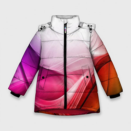 Зимняя куртка для девочки Кремовый дизайн / 3D-Красный – фото 1