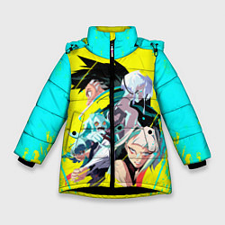 Куртка зимняя для девочки Команда раннеров, цвет: 3D-черный