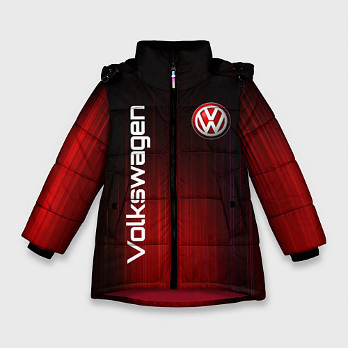 Зимняя куртка для девочки Volkswagen art / 3D-Красный – фото 1