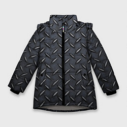 Куртка зимняя для девочки Рифленая сталь, цвет: 3D-светло-серый