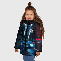 Куртка зимняя для девочки Бэха на ночной дороге попала под ливень, цвет: 3D-светло-серый — фото 2