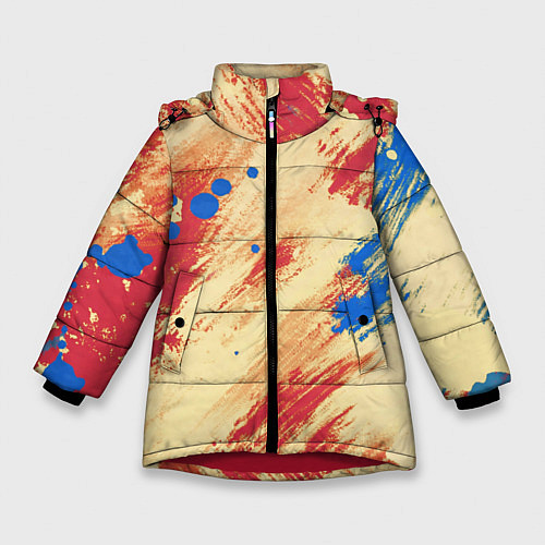 Зимняя куртка для девочки Палитра / 3D-Красный – фото 1