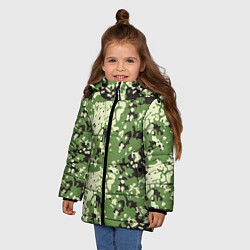 Куртка зимняя для девочки Камуфляж Flectar-D, цвет: 3D-черный — фото 2