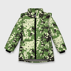 Куртка зимняя для девочки Камуфляж Flectar-D, цвет: 3D-светло-серый