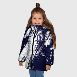 Куртка зимняя для девочки Фк челси, цвет: 3D-черный — фото 2