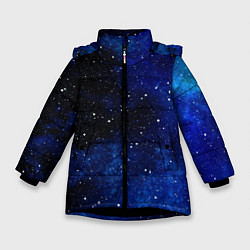 Куртка зимняя для девочки Чистое звездное небо, цвет: 3D-черный