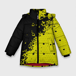 Куртка зимняя для девочки Black & Yellow, цвет: 3D-красный