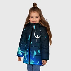 Куртка зимняя для девочки Quake взрыв частиц, цвет: 3D-черный — фото 2