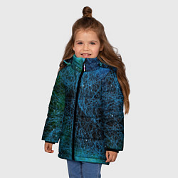 Куртка зимняя для девочки Мета вселенная, цвет: 3D-светло-серый — фото 2