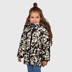 Куртка зимняя для девочки Камуфляж зимний лес - мелкий, цвет: 3D-красный — фото 2