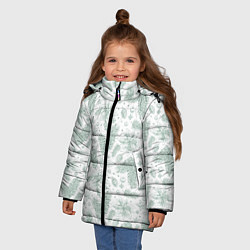 Куртка зимняя для девочки Шишки и веточки - Новый год, цвет: 3D-красный — фото 2