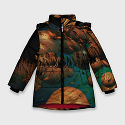 Зимняя куртка для девочки Абстрактные планеты