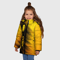 Куртка зимняя для девочки Spirited Away - gold gradient: по-вертикали, цвет: 3D-черный — фото 2