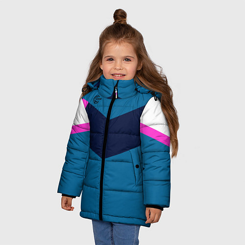 Зимняя куртка для девочки FIRM в стиле 90х / 3D-Светло-серый – фото 3
